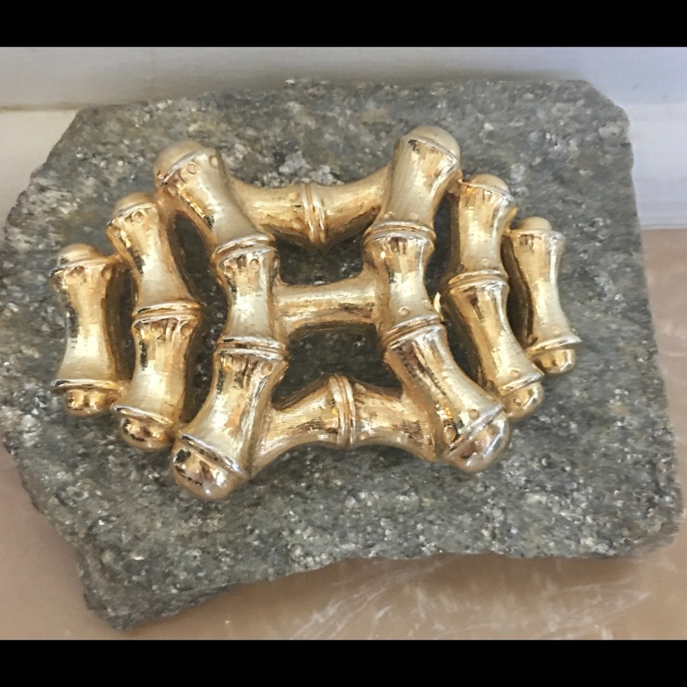 Designer Gold Bamboo Belt Buckle!